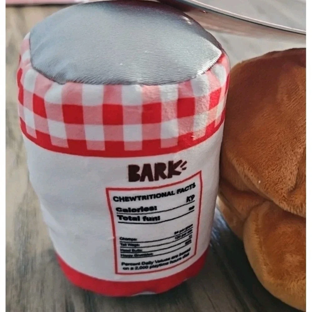 2pc Bark Box Dog Toy Turkey Thanksgiving Cranberry Can Crinkle Large 50+ Pounds